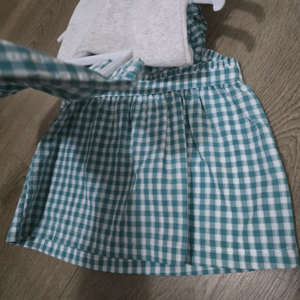 Carter's Turquoise Gingham Baby Dress & Bodysuit